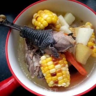 玉米山药炖乌鸡的做法步骤：17