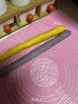 南瓜紫薯糕的做法步骤：2