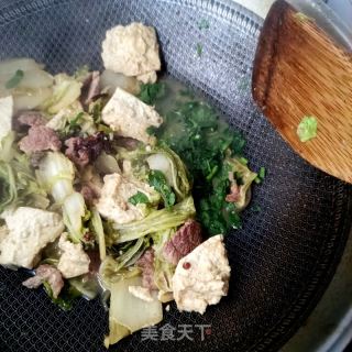 白菜鸡汤炖豆腐的做法步骤：15