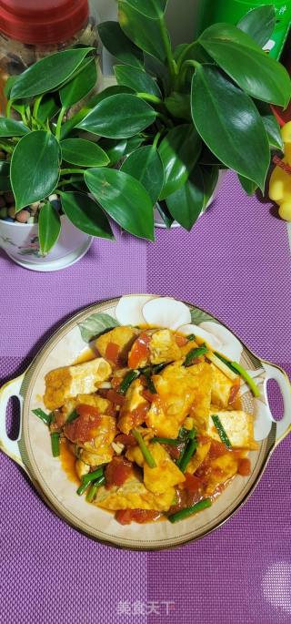 番茄烧客家豆腐的做法步骤：12
