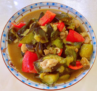 茄子烧鸡腿肉的做法步骤：7