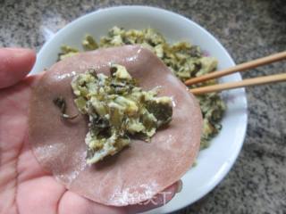 咸菜鸡蛋馅荞麦蒸饺的做法步骤：5