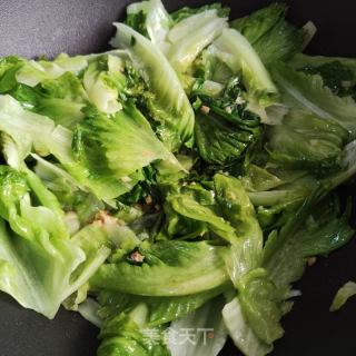 蒜蓉炒生菜的做法步骤：4