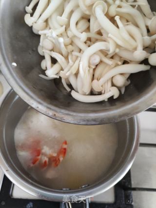白玉菇大虾汤的做法步骤：7