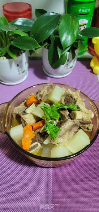 牛肋排煲白萝卜的做法步骤：10