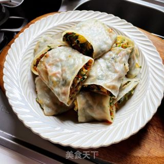 韭菜鸡蛋滋卷的做法步骤：12
