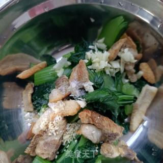 油菜拌油渣的做法步骤：10