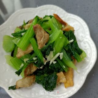 油菜拌油渣的做法步骤：12