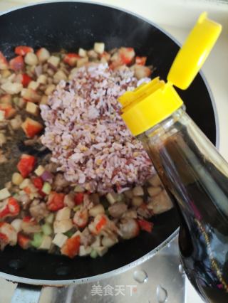大虾肉末炒饭的做法步骤：11