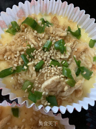 香蔥肉松玉米蛋糕的做法步骤：6