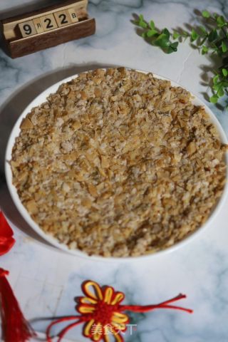 清蒸肉末头菜的做法步骤：7