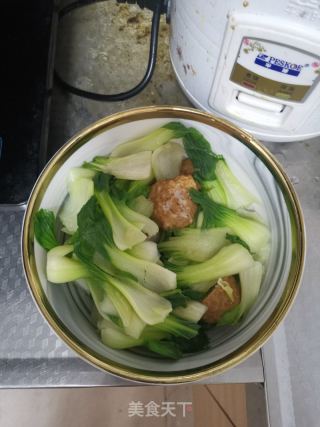 香辣藕丸油菜面的做法步骤：5