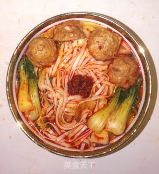 香辣藕丸油菜面的做法步骤：8