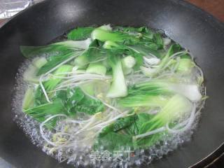 绿豆芽青菜拌荞麦饼皮的做法步骤：5