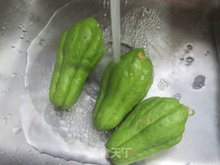 佛手瓜肉馅荞麦饺子的做法步骤：2