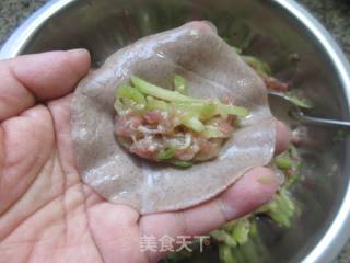 佛手瓜肉馅荞麦饺子的做法步骤：13