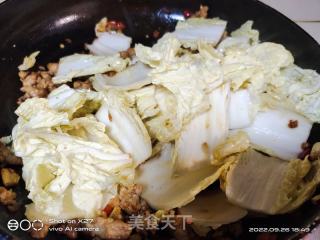 白菜豆腐烧肉末的做法步骤：7