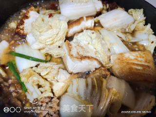 白菜豆腐烧肉末的做法步骤：8
