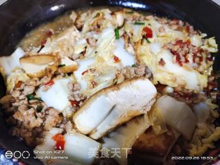 白菜豆腐烧肉末的做法步骤：9