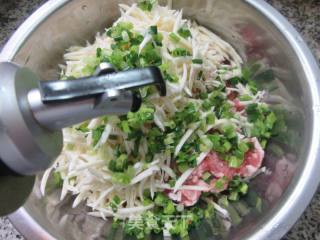 香干茭白肉馅荞麦饺子的做法步骤：5