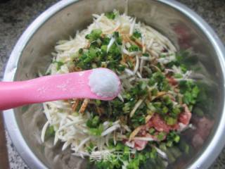香干茭白肉馅荞麦饺子的做法步骤：7