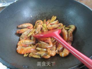野山笋炒大头虾的做法步骤：9