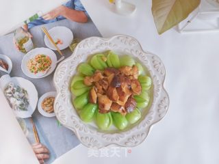 蚝油香菇炒油菜的做法步骤：10