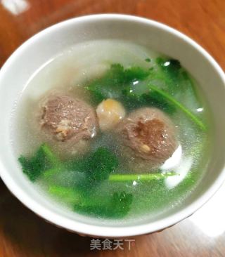 瑶柱萝卜牛肉丸汤的做法步骤：7