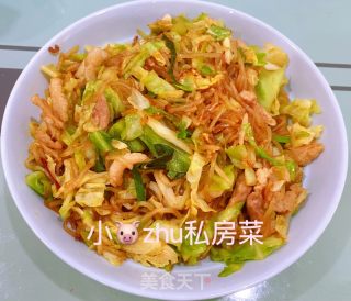 包菜炒粉条的做法
