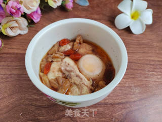 核桃黄酒炖蛋的做法步骤：6