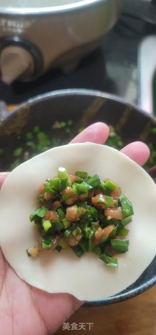 韭菜鲜肉锅贴的做法步骤：4