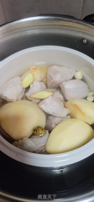 海底椰苹果炖瘦肉汤的做法步骤：5