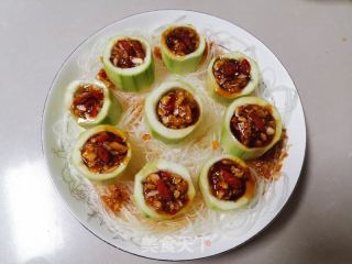 蒜蓉粉丝蒸丝瓜的做法步骤：6