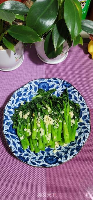 蒜香菜心的做法