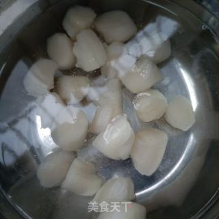 荷兰黄瓜花菜拌鲜贝的做法步骤：3
