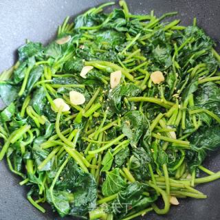 蒜片红薯叶的做法步骤：6