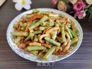 豇豆豆干炒肉丝的做法