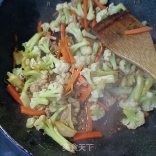 肉沫炒花椰菜的做法步骤：14