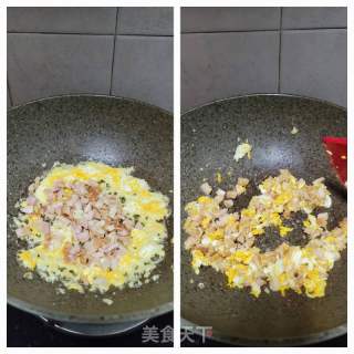 鸡肉粒蛋炒饭的做法步骤：3