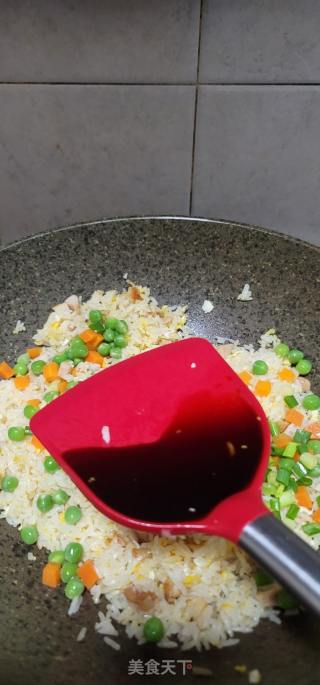 鸡肉粒蛋炒饭的做法步骤：7