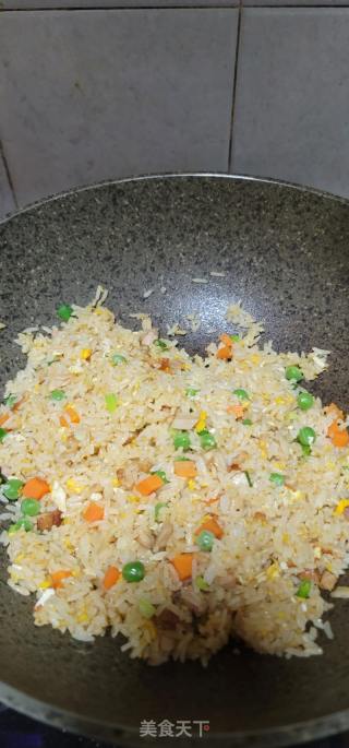 鸡肉粒蛋炒饭的做法步骤：8