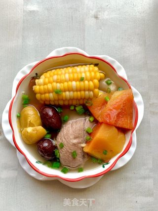 木瓜栗子玉米湯的做法步骤：5