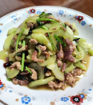 紫苏肉丝炒白瓜的做法步骤：10