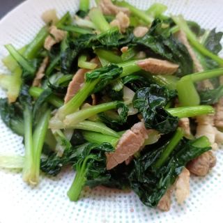 煮肉炒乌塌菜的做法步骤：12