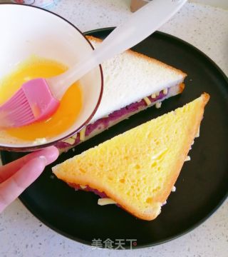 紫薯芝士三明治的做法步骤：5