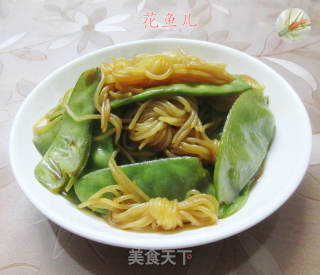 扁豆炒魔芋结的做法