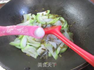 咸菜夜开花炒魔芋结的做法步骤：12