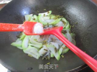 咸菜夜开花炒魔芋结的做法步骤：13