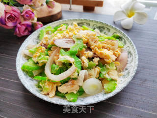 洋葱苦瓜炒蛋的做法步骤：10