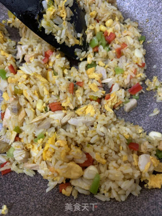 貝貝南瓜焗飯的做法步骤：10